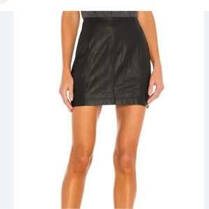 Free people vegan pleather skirt .